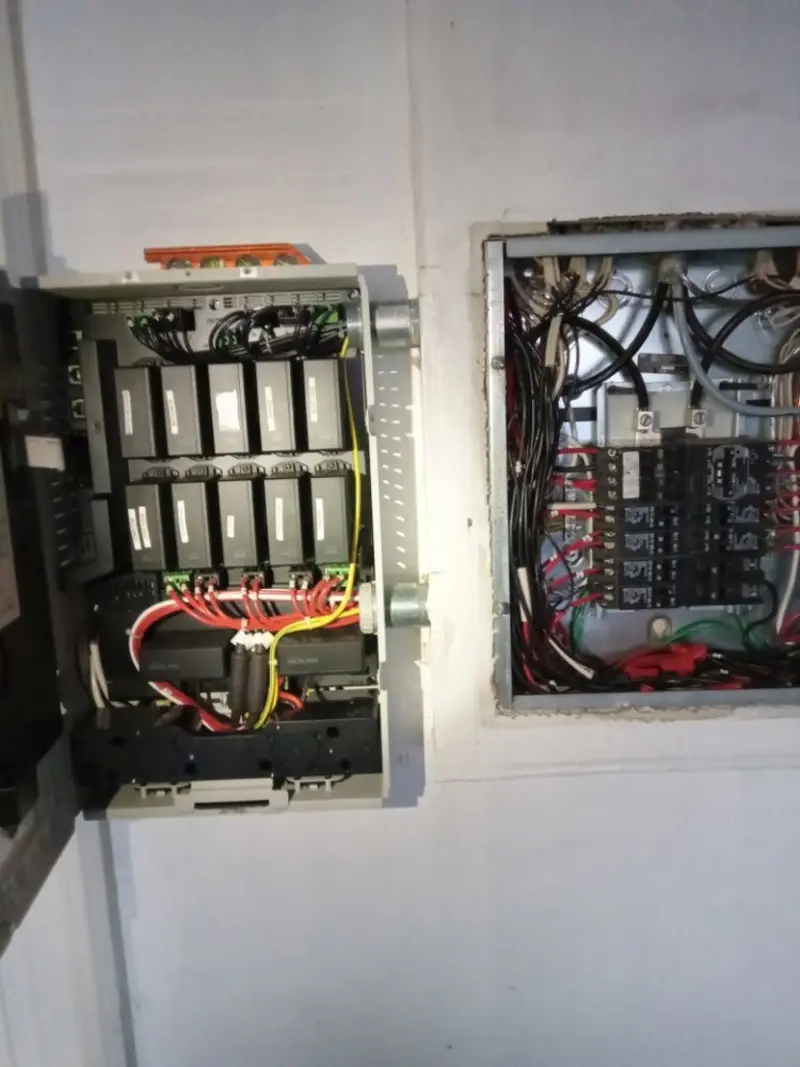 Electrical panel upgrade completed for Security Camera Wiring in Onondaga